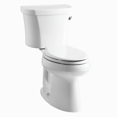Wellworth Collection K-3949-RA-0 1.28 GPF Floor Mounted Two-Piece Elongated Toilet with 14"" Rough-In and Right Hand Trip Lever in -  Kohler, K3949RA0