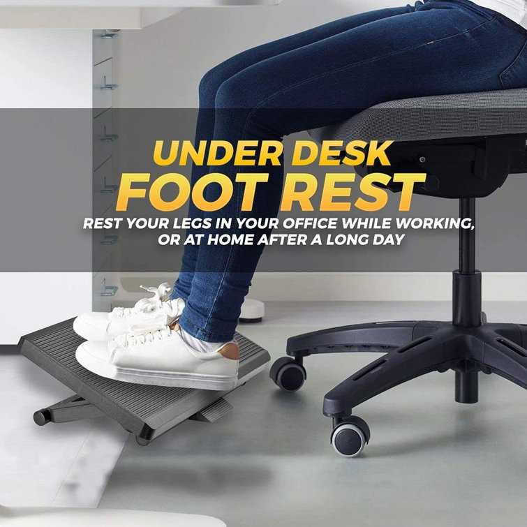 Consdan Footrest, Ergonomic Footrest for Under Desk at work