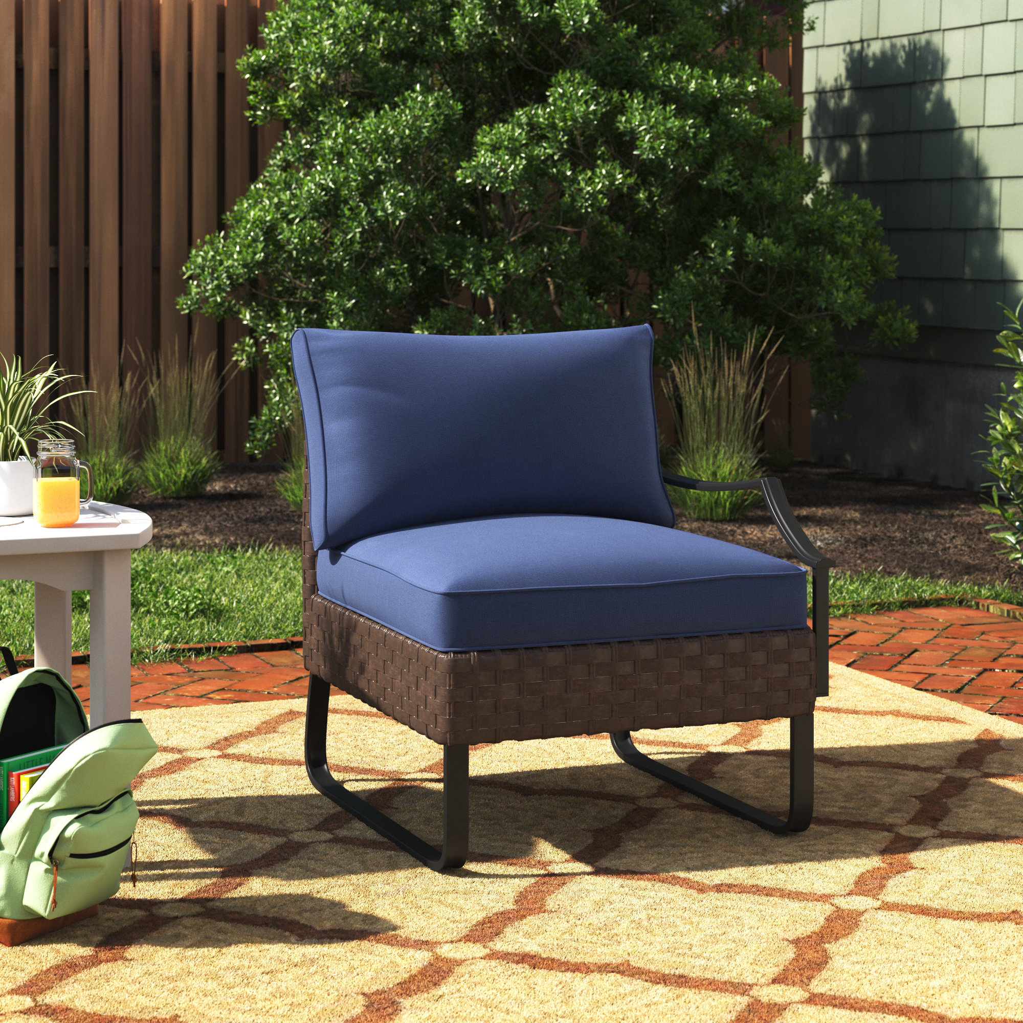 Andover Mills Heiman Patio Chair with Cushions Wayfair