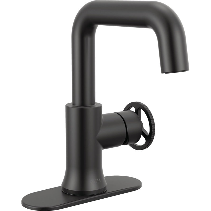 Single Handle Bathroom Faucet, Matte Black
