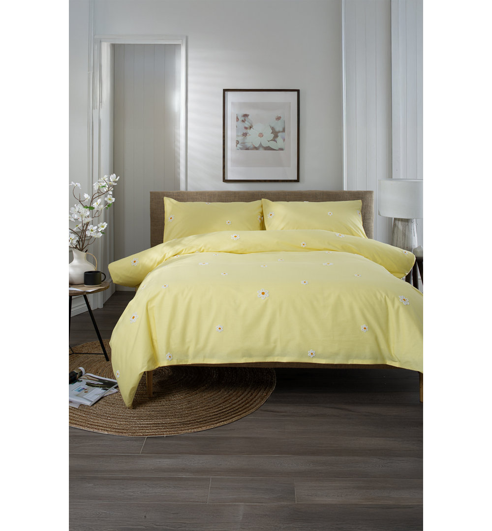 Tufted Daisy 100% Cotton Duvet Cover Set, Soft And Cotton Duvet Cover Set Set