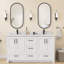 Stavya 36"H x 18"W Modern Minimalist Wall Mounted Oval Vanity Metal Mirror-227763817