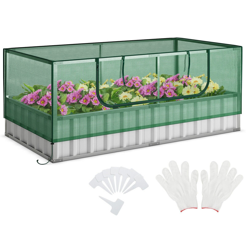 174X90x70cm Outdoor Greenhouse Rectangular Planter Box Kit Garden Raised Bed