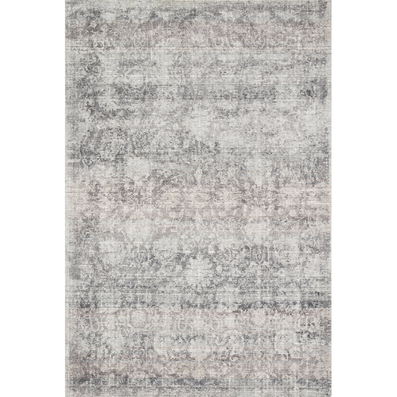 Tapis étain tissé à la main Rumi, Rectangle 5 pi x 7 pi 6 po