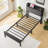 Twin Size Bed Frame, Storage Headboard With Charging Station, Solid And Stable, No Box Spring Needed
