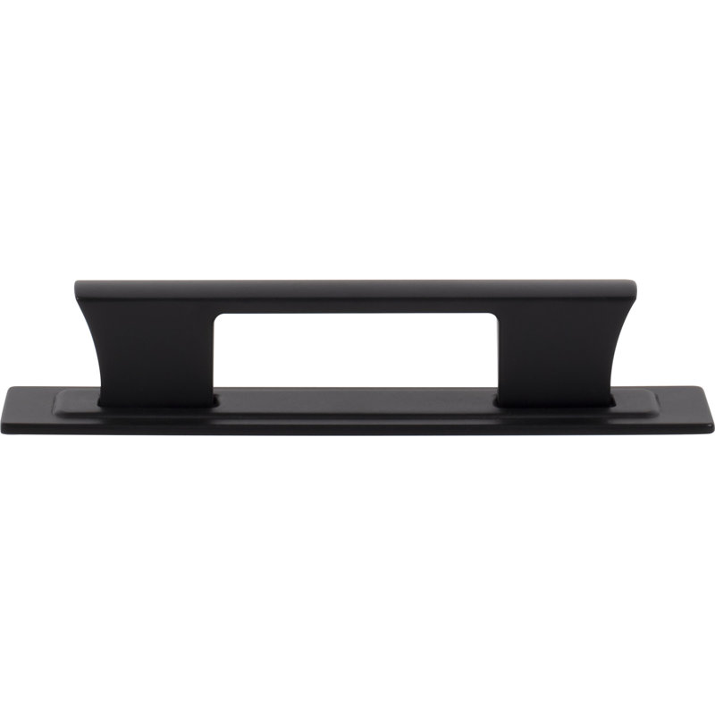 Modern Matte Black 3 3/4" Bar Pull with Mounting Hardware