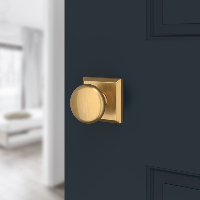2.1875 X 2.1875 X Lifetime (PVD) Satin Brass Round, Passage