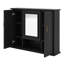 Armoire de rangement murale 36 po, armoire à pharmacie murale avec tablettes ouvertes, armoire à miroir avec 3 portes-474552435