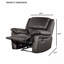 Fauteuil inclinable manuel noir transitionnel - accoudoirs coussinés, garniture à passepoil
