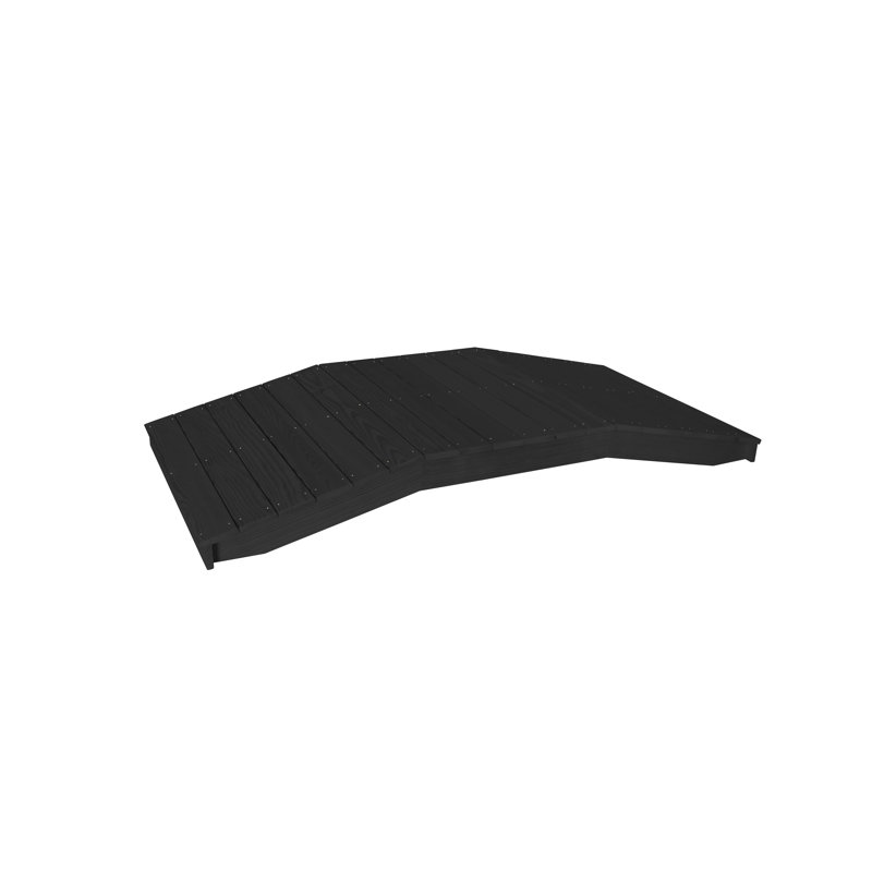 Pont en bois traité sous pression, Teinture gris anthracite