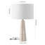 Lampe de table en travertin Charay