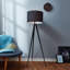 Cardone 60" Tripod Floor Lamp with Drum Shade and Foot Switch – Black-1426416384
