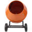 Mélangeur de ciment portatif horizontal 5CUFT (150L), mélangeur de béton portatif 110V-60HZ, couleur orange, certifié CSA