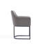 Fauteuil en cuir taupe Serena-145895207