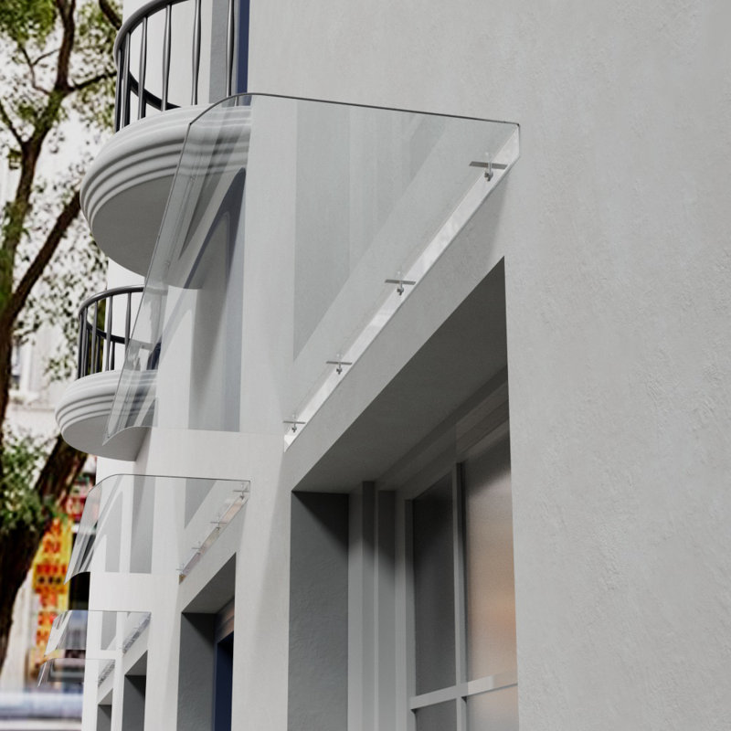 17 Stories PET Cover Retractable Door / Window Awning, 5cm H x 160cm W x 43cm D