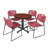 Nicklos Round X-Base Breakroom Table, 4 Zeng Stack Chairs-32668265-32668271