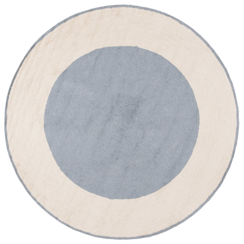Kennita Handtufted Recycled Cotton Machine Washable Rug, Round 6'