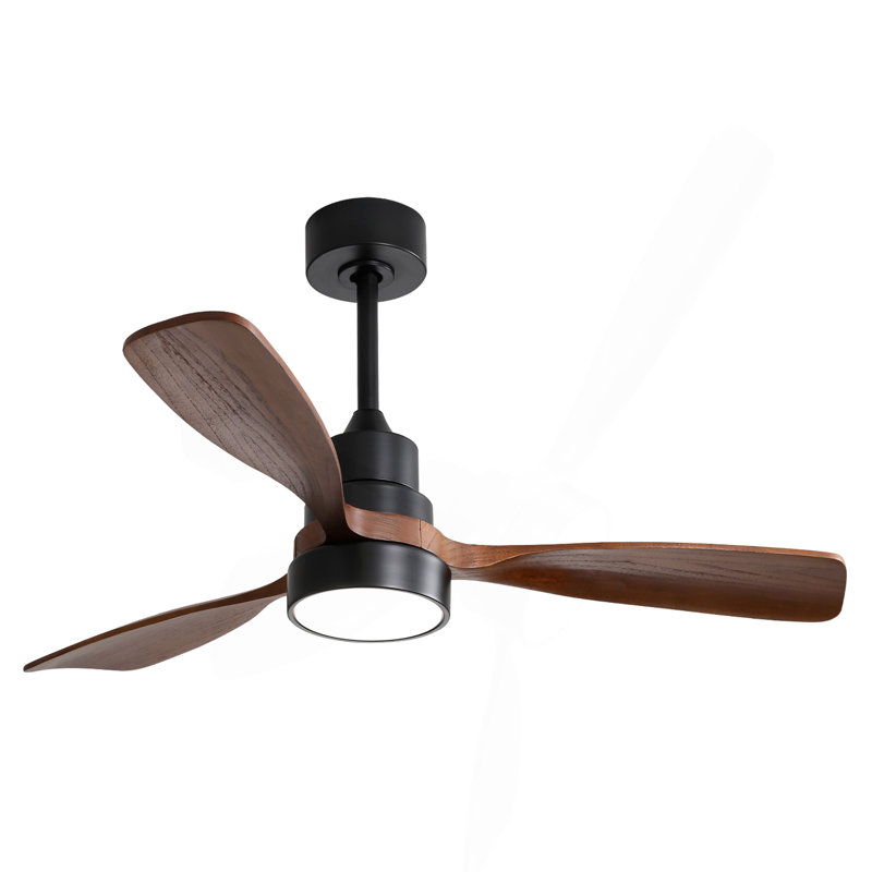 Ventilateur de plafond à profil bas 48 pouces DC 3, Brun