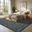 Floral Washable Living Room Rug Non Slip, Low Pile Foldable Printed Mat, Soft Non Shedding Floor Covering-963766893