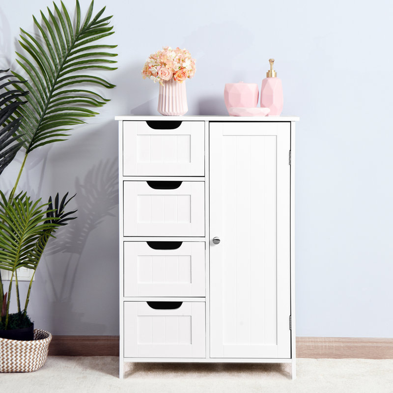 Armoire de rangement pour salle de bain blanche