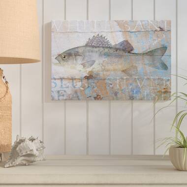 Retro Fishing Lure V On Canvas by Regina Moore Painting