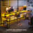 Reversible L Shaped Desk with Storage, Power Outlets, and LED Light for Modern Workspaces, Rustic Brown