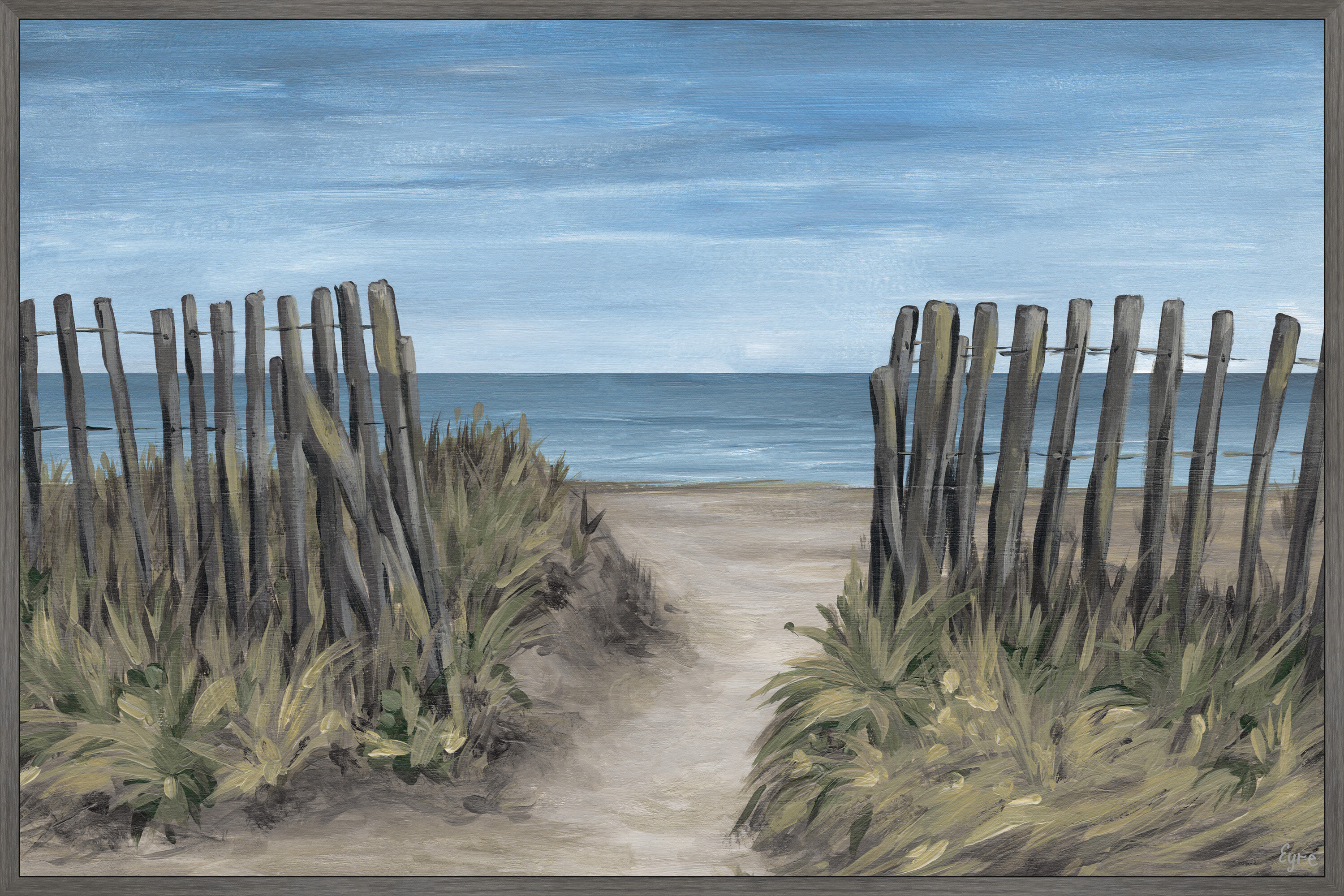 Beach Picket Fence Framed On Canvas By Eyre Tarney Painting | Beach  Hardware Paint | ihrm.or.ke