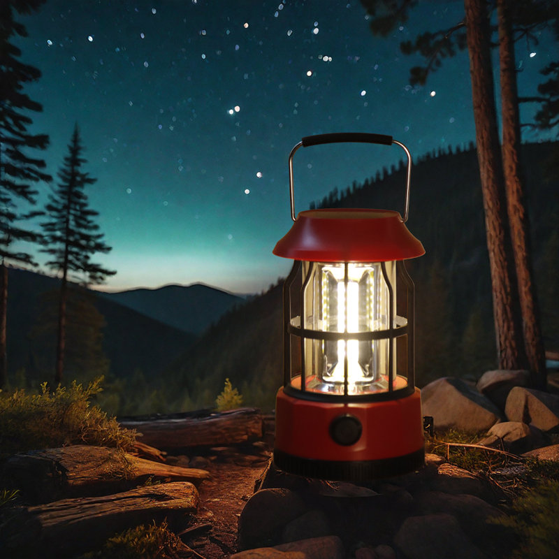 JHY DESIGN Portable Solar Powered Lantern with USB Charger