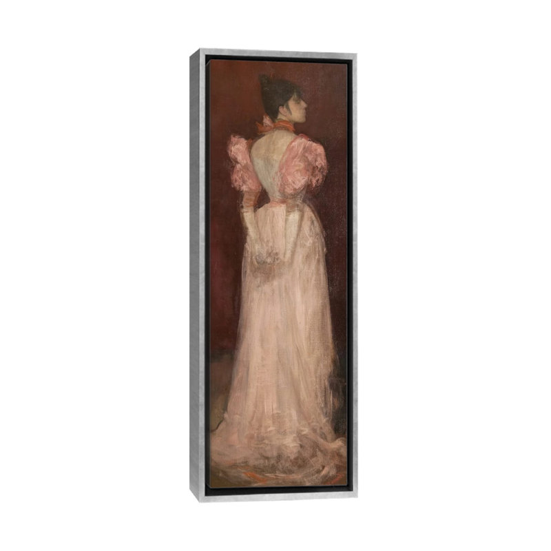 «Rose Et Or La Tulipe», reproduction d'art sur toile encadrée, 60 po x 20 po, Toile avec cadre, Argent