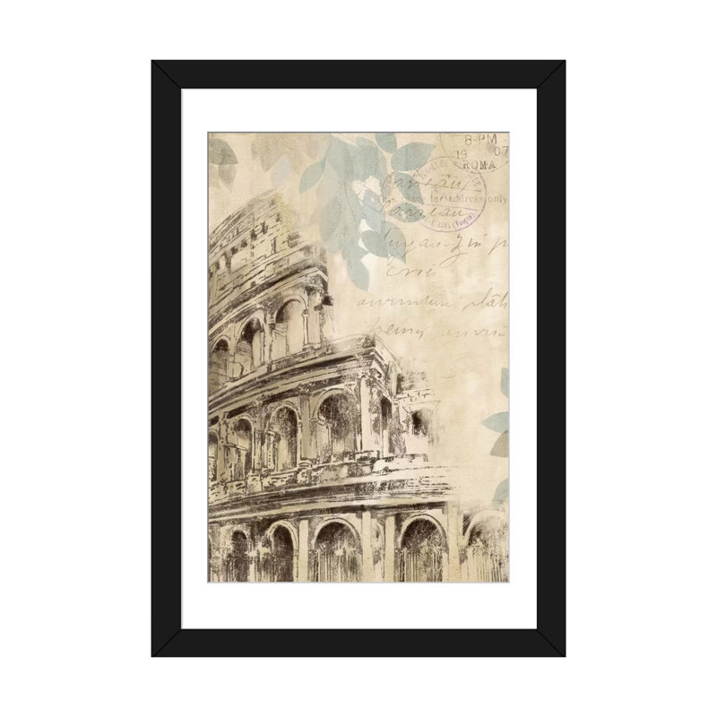 « architectural study i », impression sur toile, H 24 po x l 16 po x P 1 po, Papier d'art encadré noir, Blanc