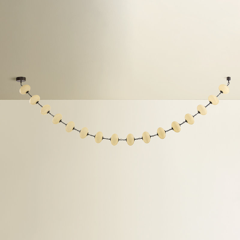Nephele 10" Cloud Glass Dimmable Integrated LED Chandelier, 2875 lm, 58.75" H x 10" W x 10" D, 16 Lights