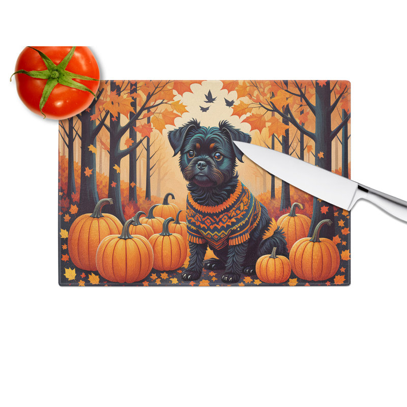 Grande planche à découper en verre Affenpinscher