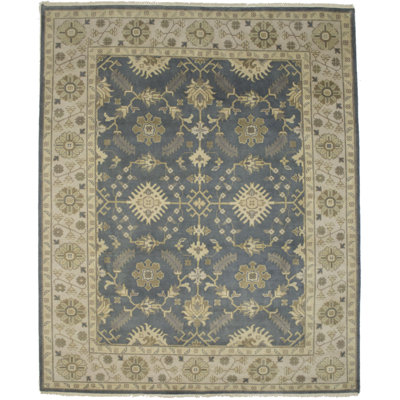 Tapis oriental gris Oushak Chobi Anvee