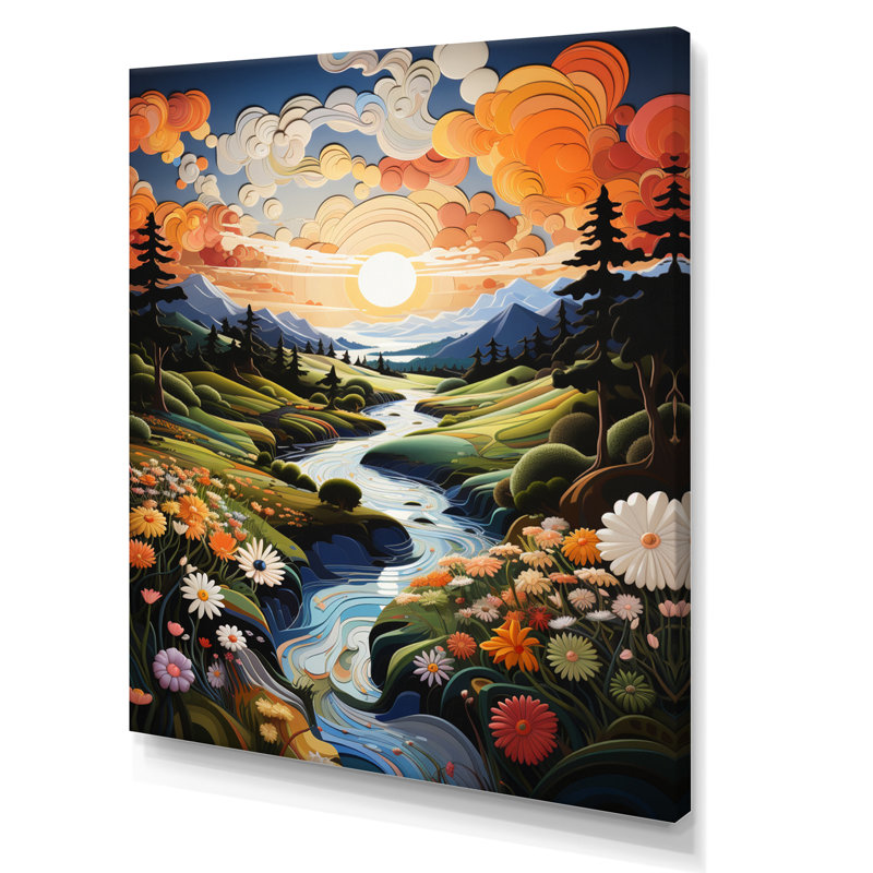 Fairway A Whimsical II sur impression sur toile, Toile tendue, H 32 po x l 24 po x P 1 po