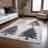 Machine Washable Indoor/Outdoor Christmas Tree Xhevrie Gray Rug-1473191876