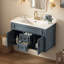Armoire de salle de bain murale 36 "avec lavabo et tiroirs en céramique-1613159616