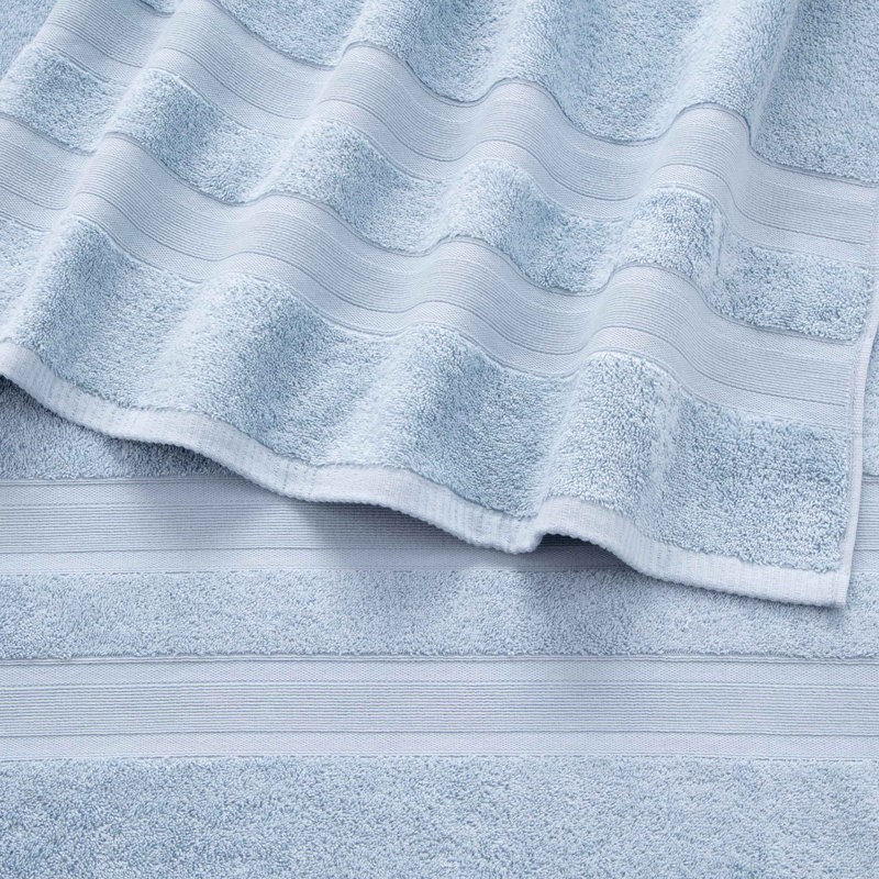 Martex Clean Essentials Solid Low Lint 6-Pack Towel Set, Sky Blue