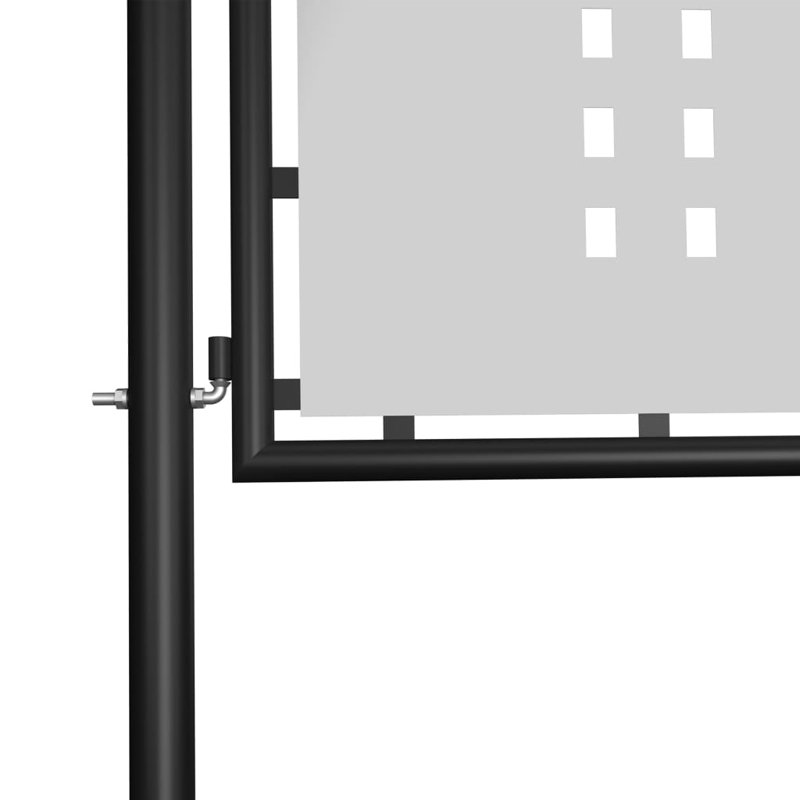 Odile Black/White Metal Gate, 125cm H x 500cm W