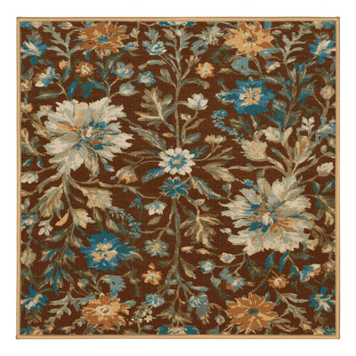 Tapis brun lavable à la machine