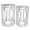 Mirrored Glass Top Nesting Tables
