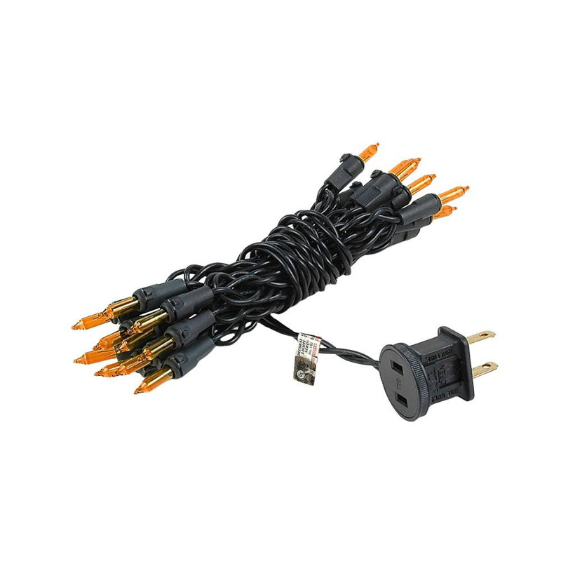 Pitman Outdoor 20 - Bulb 8.5'' Plug-in Mini String Light, Black, Clear