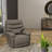 Global Home Swivel Glider Recliner with Manual Footrest In Oslo Sky