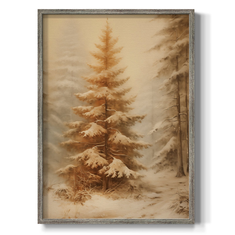 «Christmas Holiday Art», impression encadrée en bois massif, H 11 po x l 9 po
