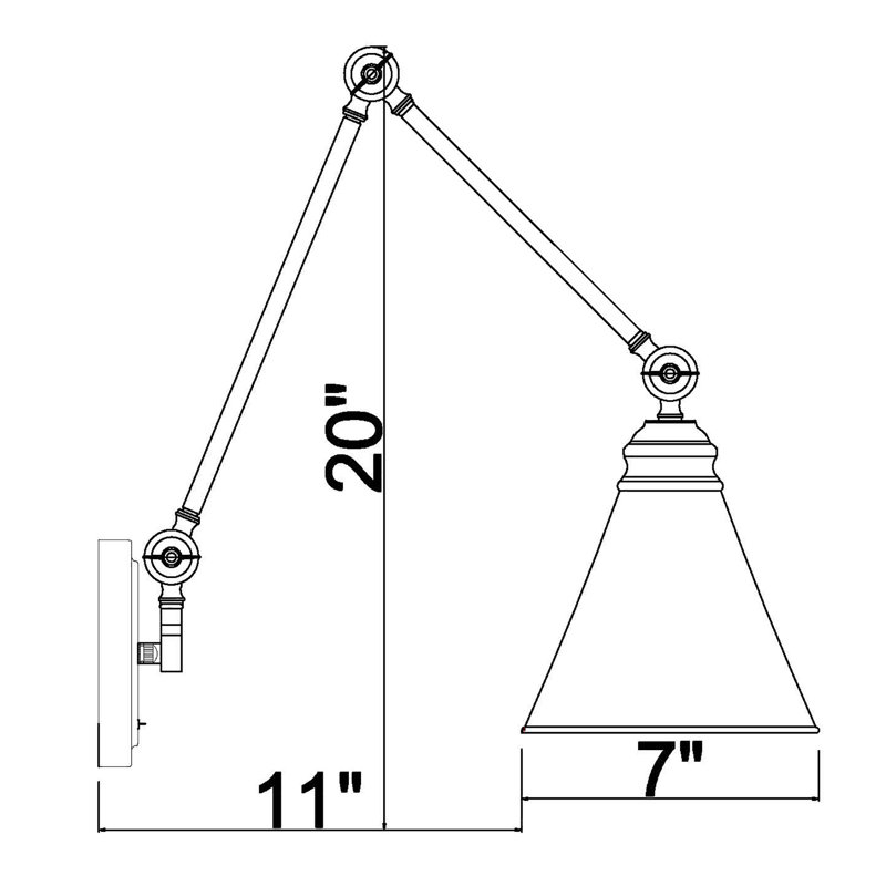 Applique lampe réglable 1 lumière Beliveau