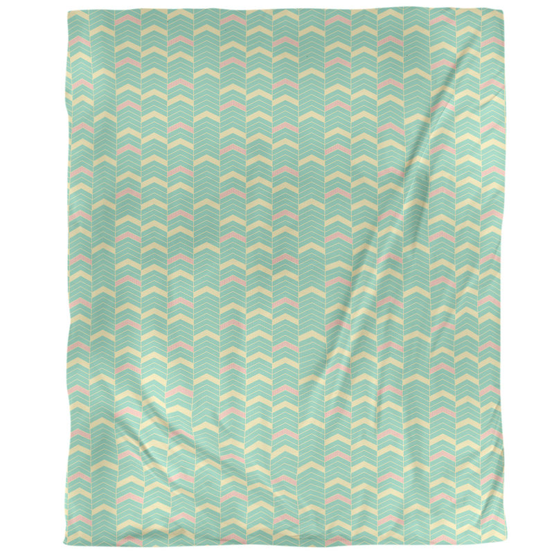 Housse de couette simple Rhonda, Housse de couette pour lit simple, Polyester brossé, Vert rose / jaune