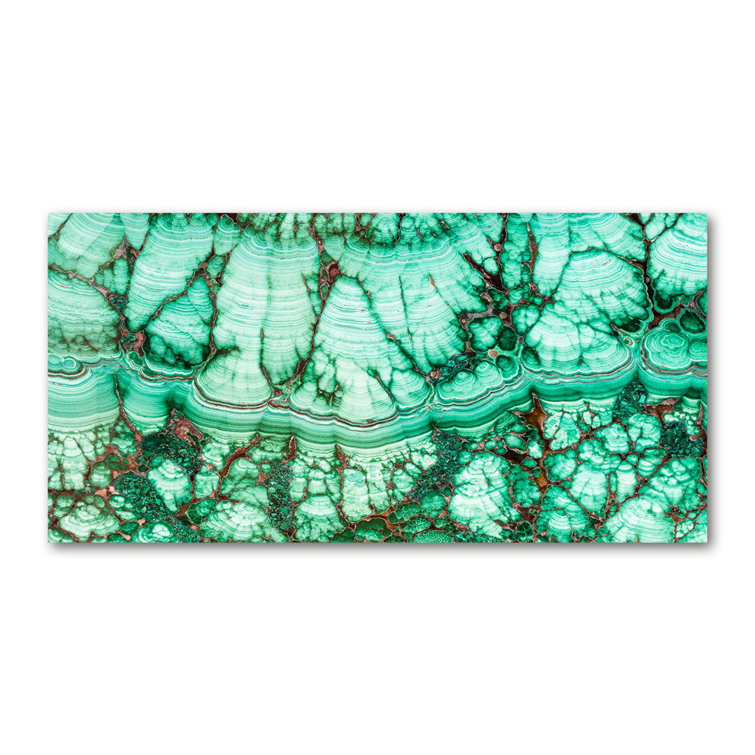 Glasbild Malachite Texture