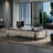 Luxury-lite rectangular marble coffee table