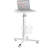 Hospital Mobile Laptop Cart on Wheels with Load up to 17.6 lbs, Small Rolling Standing Desk Adjustable Height