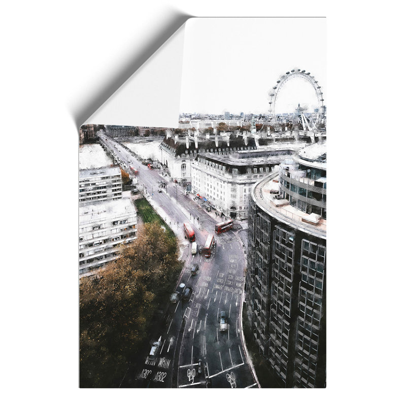 Big Ben And The London Eye Vol.2 - No Frame Painting, 30cm H x 21cm W x 0.1cm D