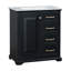 Meuble-lavabo 30 po avec cabinet de lavabo avec tiroirs, structure solide et panneau de fibres à densité moyenne-107087762